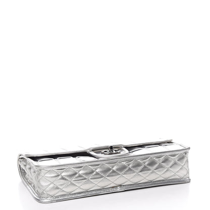 Chanel Vinyl Large Ice Cube Flap Silver 4 of 14