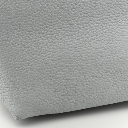 Hermes Veau Sikkim Taurillon Clemence Double Sens 36 Reversible Tote Bleu Pale Gris Perle 24 of 24