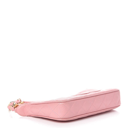 Chanel Caviar Quilted Pochette Pink 4 of 12