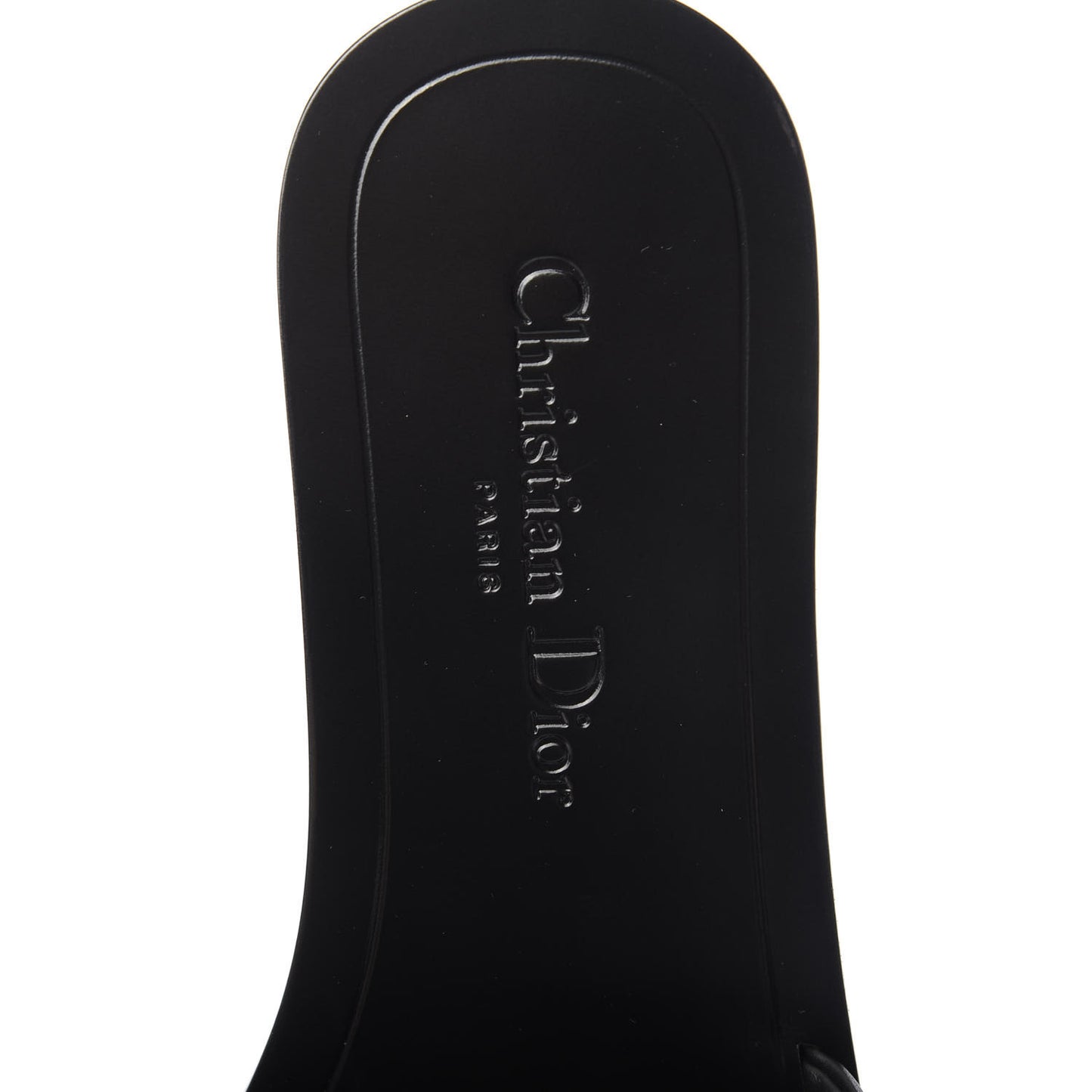 Calfskin Crystal Dio(r)evolution Slide Sandals 37 Black