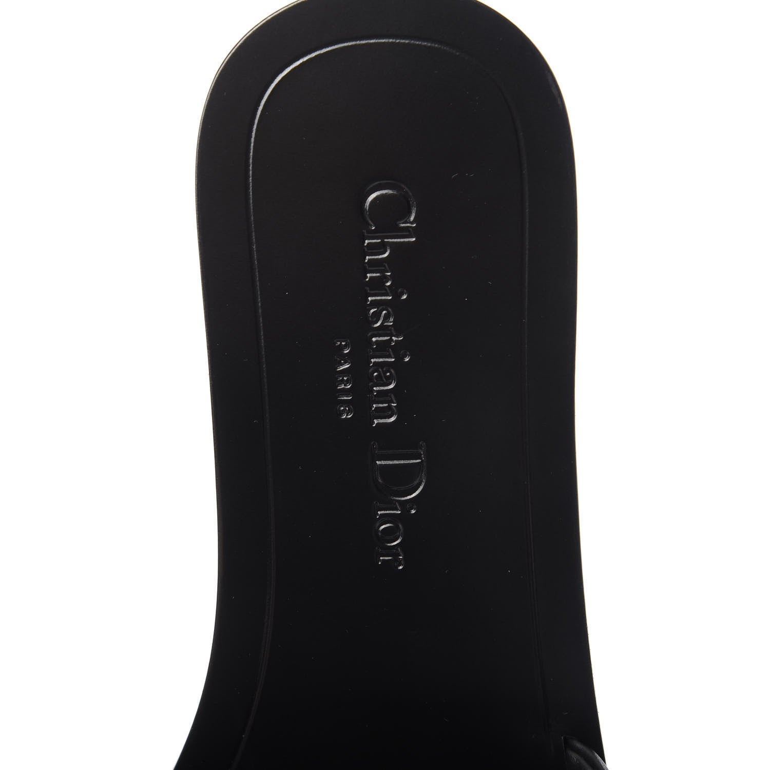 Christian Dior Calfskin Crystal Dio(r)evolution Slide Sandals 37 Black 8 of 9
