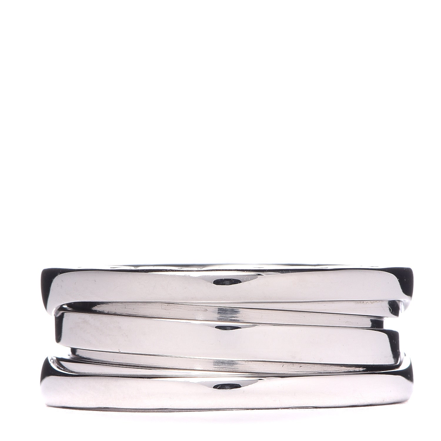 Bulgari 18K White Gold B.Zero1 Two-Band Ring 50 5.25 3 of 6