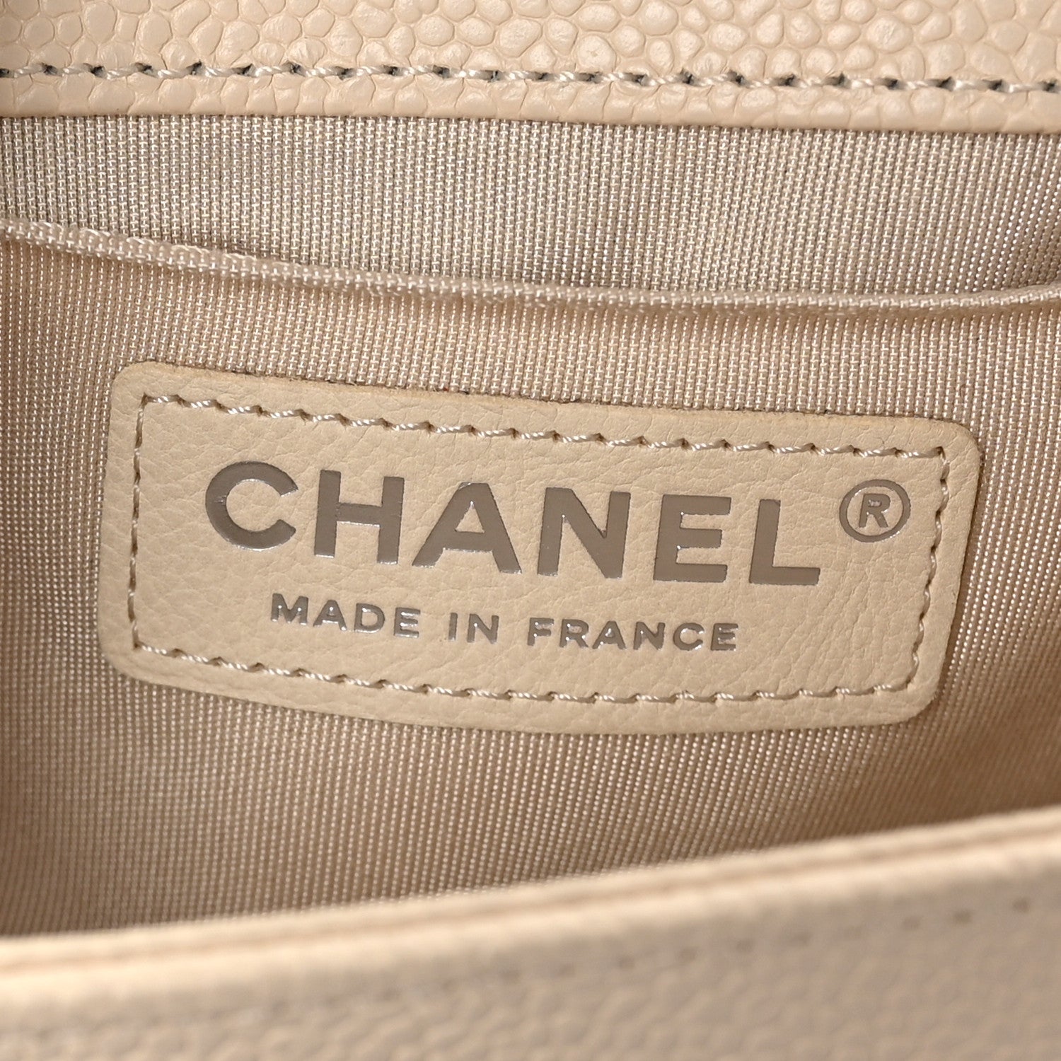 Chanel Caviar Chevron Quilted Small Boy Flap White 6 of 10