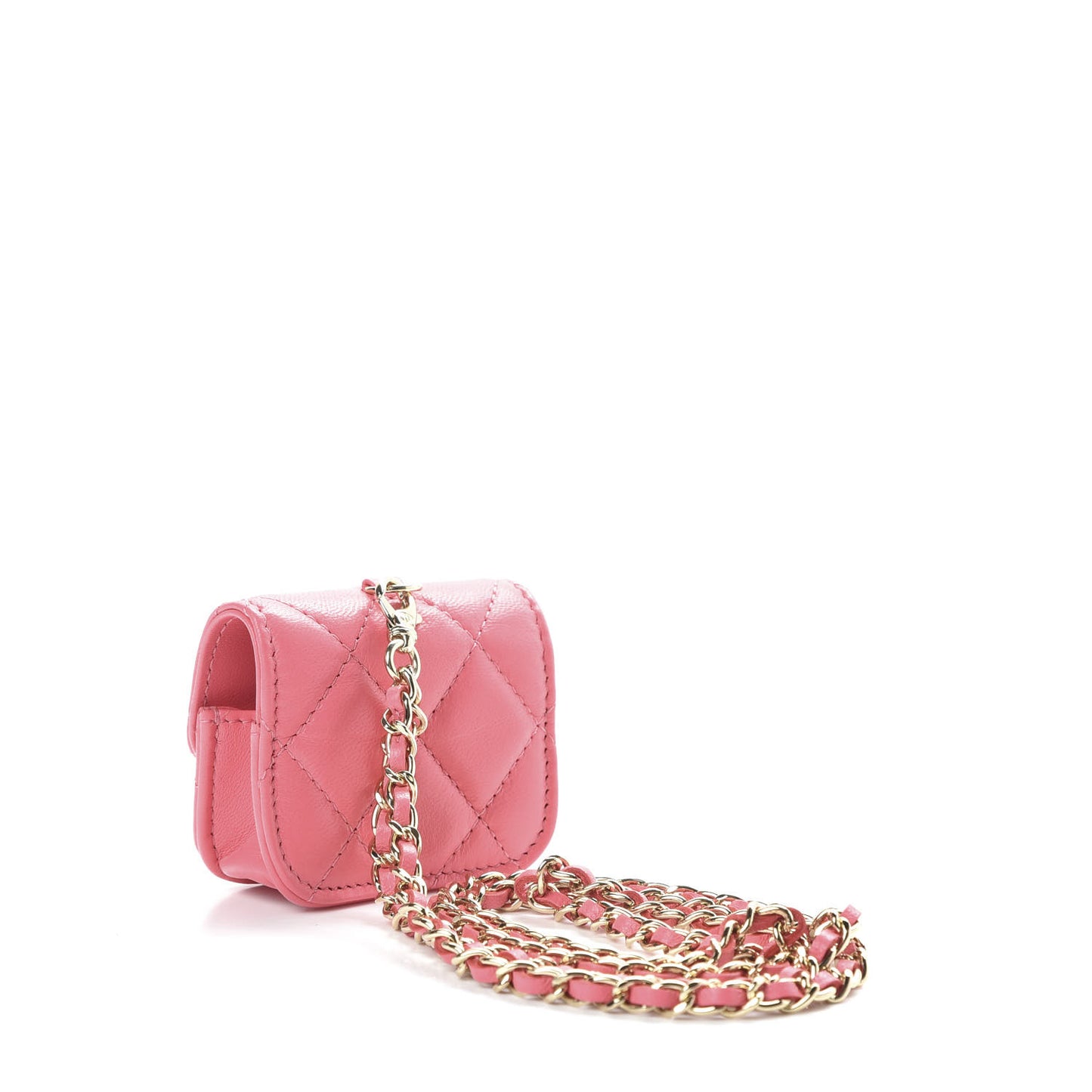 Lambskin Quilted Airpods Pro Case Coral