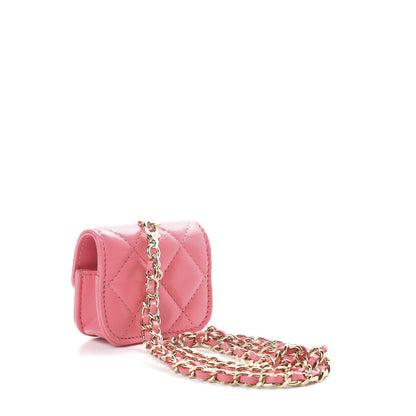 Chanel Lambskin Quilted Airpods Pro Case Coral 3 of 9
