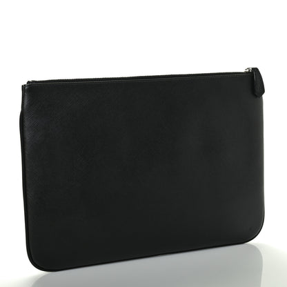 Givenchy Textured Calfskin Amerika Print Pouch Black 2 of 4