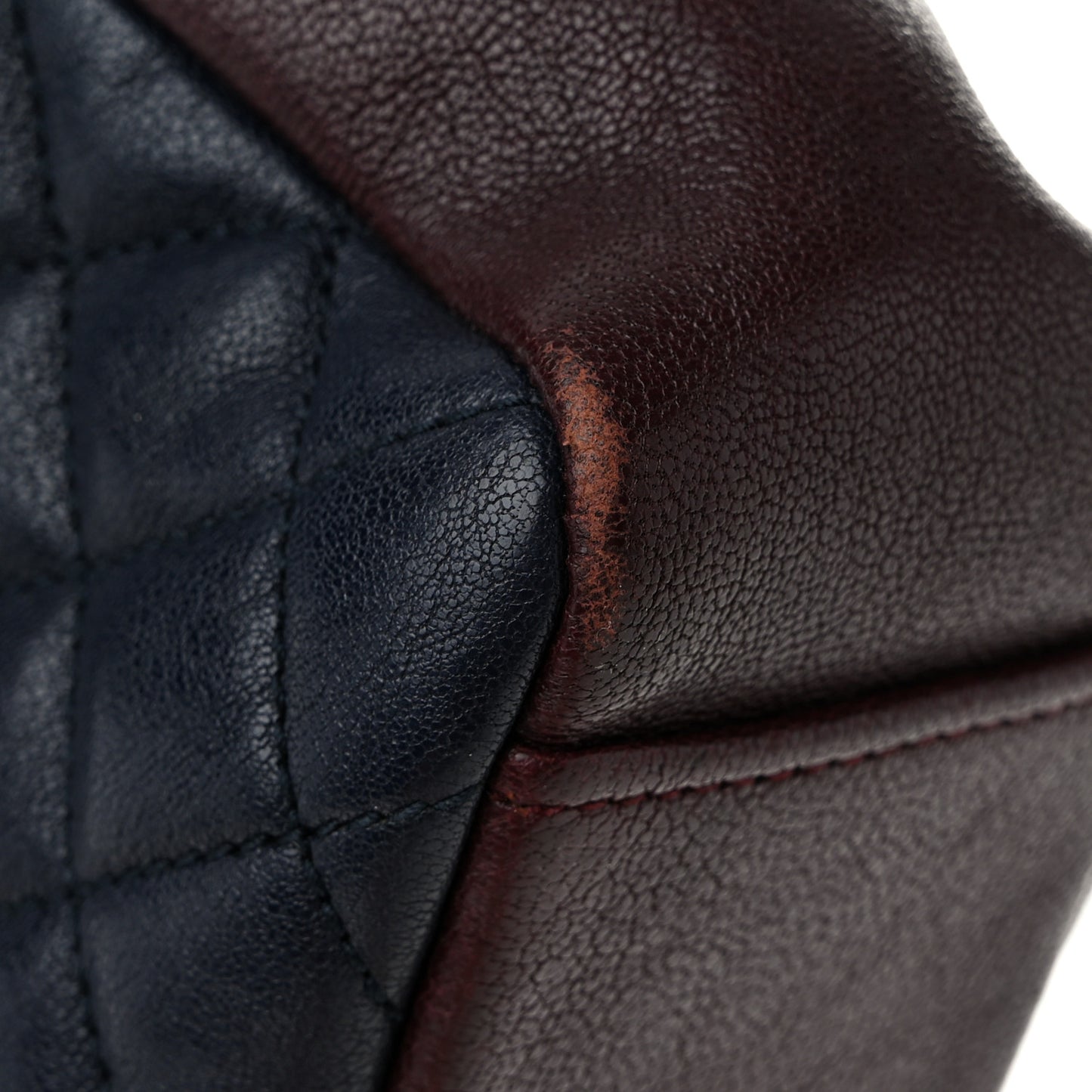 Sheepskin Tri-Color Tri-Quilt Monogram Medium College Bag