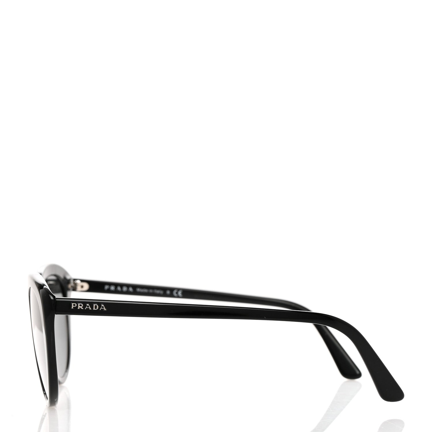 Prada Acetate Cat Eye Sunglasses SPR 02V Black 3 of 8