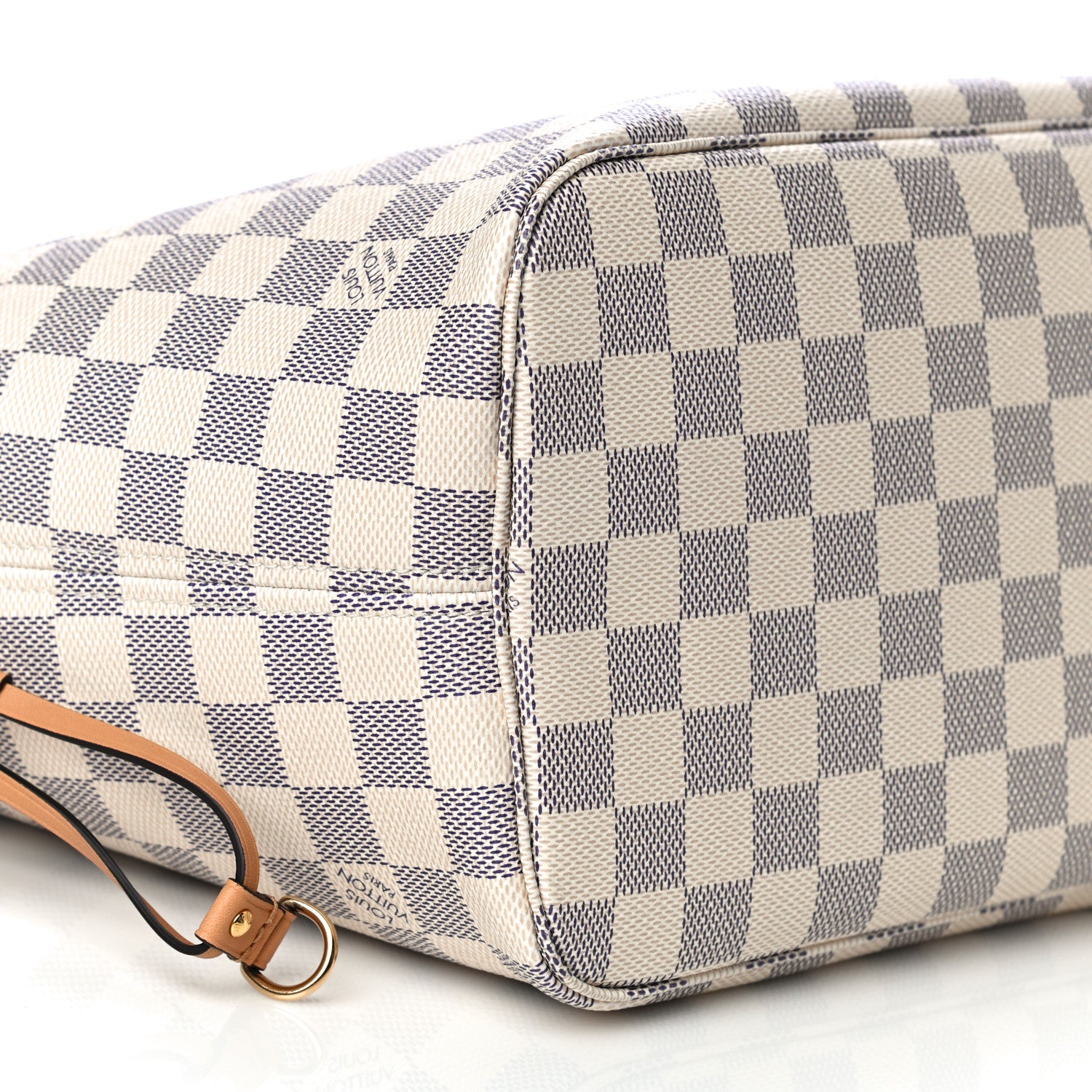Louis Vuitton Damier Azur Braided Neverfull MM Pink 11 of 16