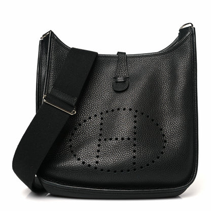 Hermes Taurillon Clemence Evelyne III PM Black 1 of 11