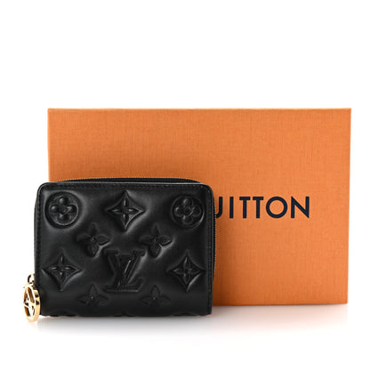 Louis Vuitton Lambskin Embossed Monogram Lou Coussin Wallet Black 7 of 7