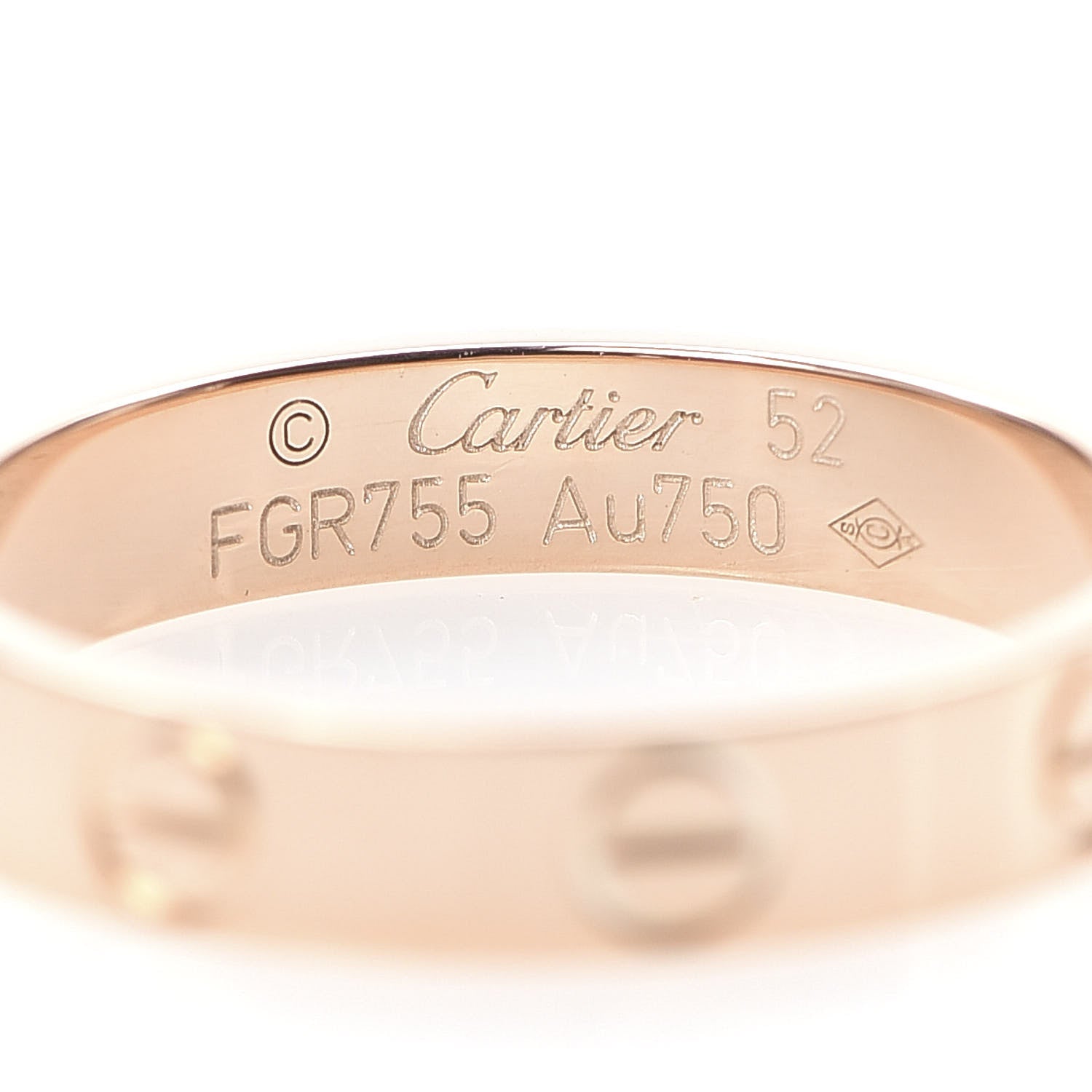 Cartier 18K Pink Gold 3.5mm LOVE Wedding Band Ring 52 6 4 of 6