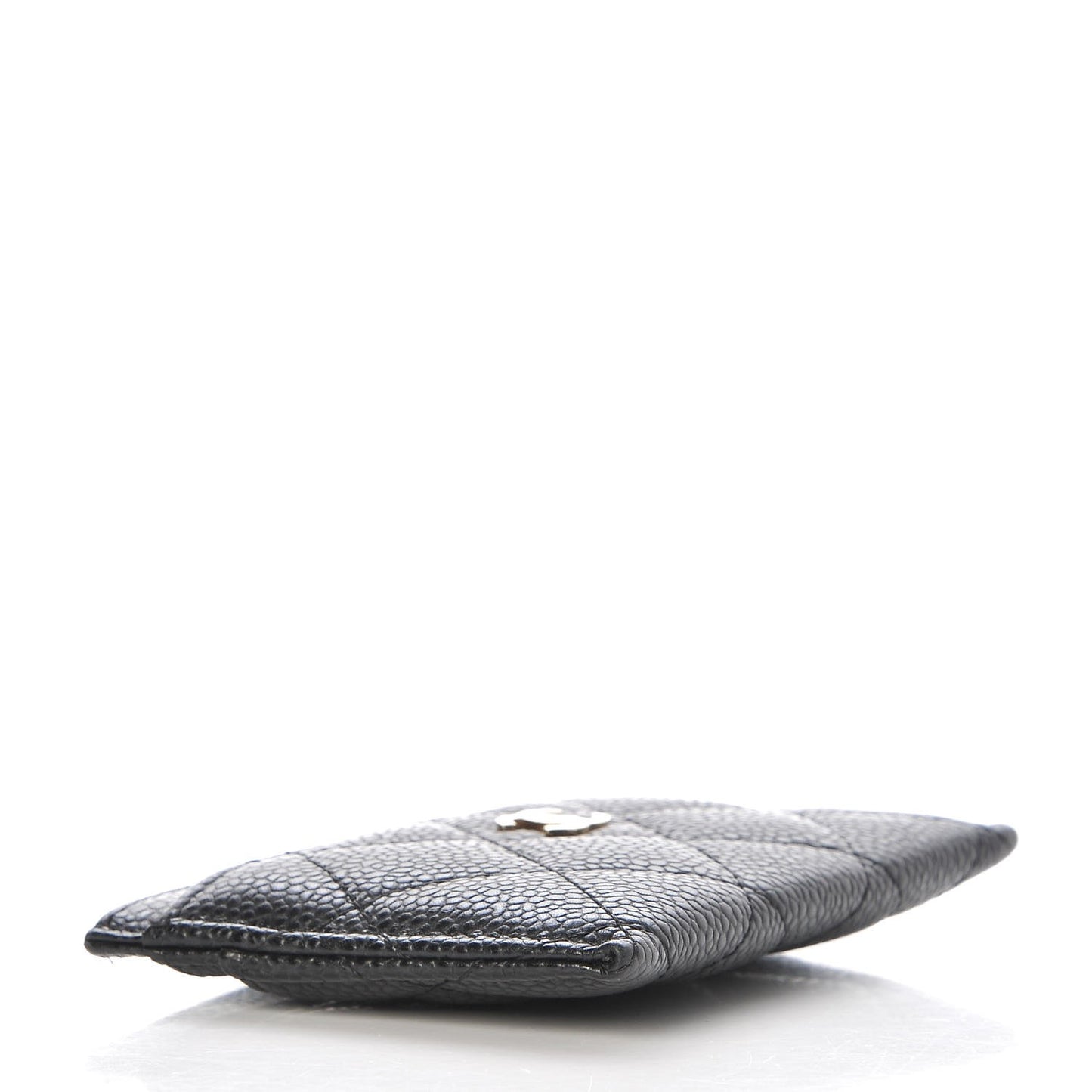 Caviar Quilted Card Holder Black