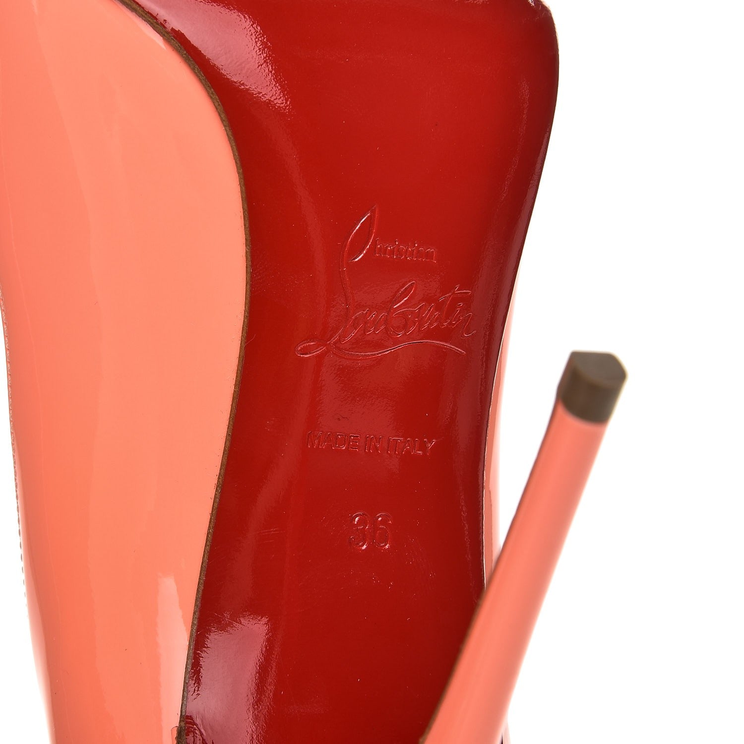 Christian Louboutin Patent Pigalle Follies 100 Pumps 36 Flamingo 6 of 9