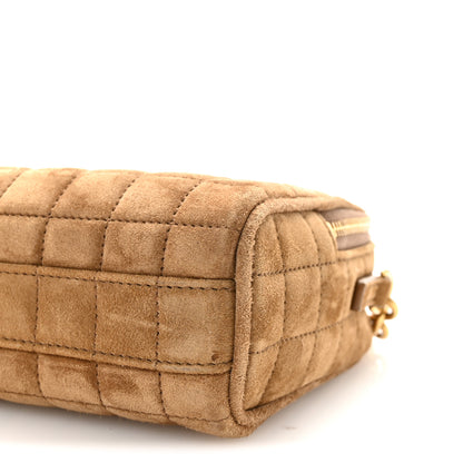 Saint Laurent Suede Calfskin Mini Quilted Monogram Camera Bag Golden Leaf 9 of 9