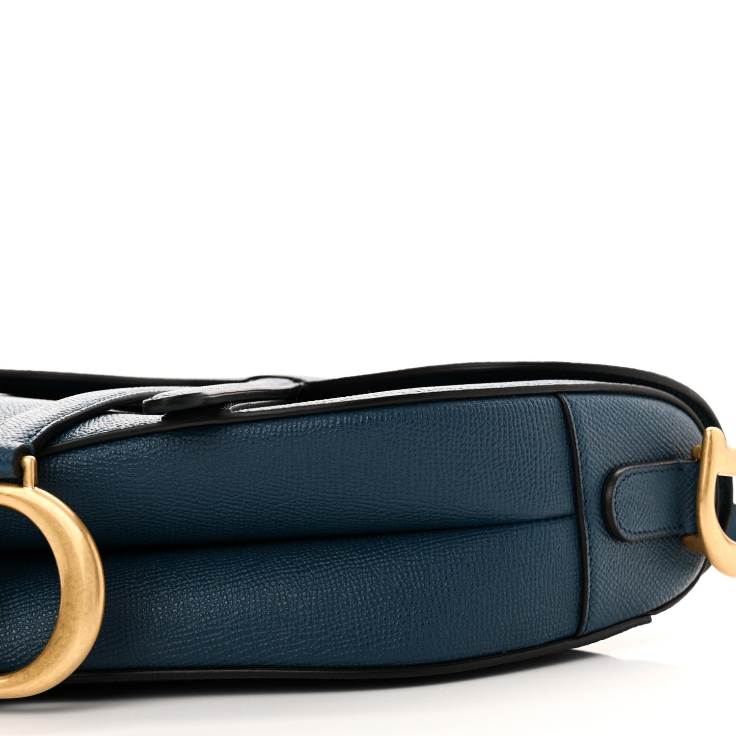 Grained Calfskin Saddle Bag Marine