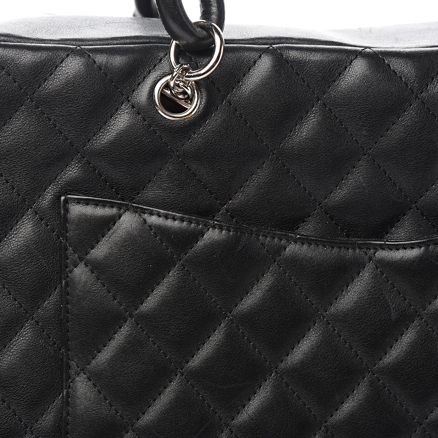Chanel Calfskin Quilted Large Cambon Multipocket Reporter Black 12 of 13