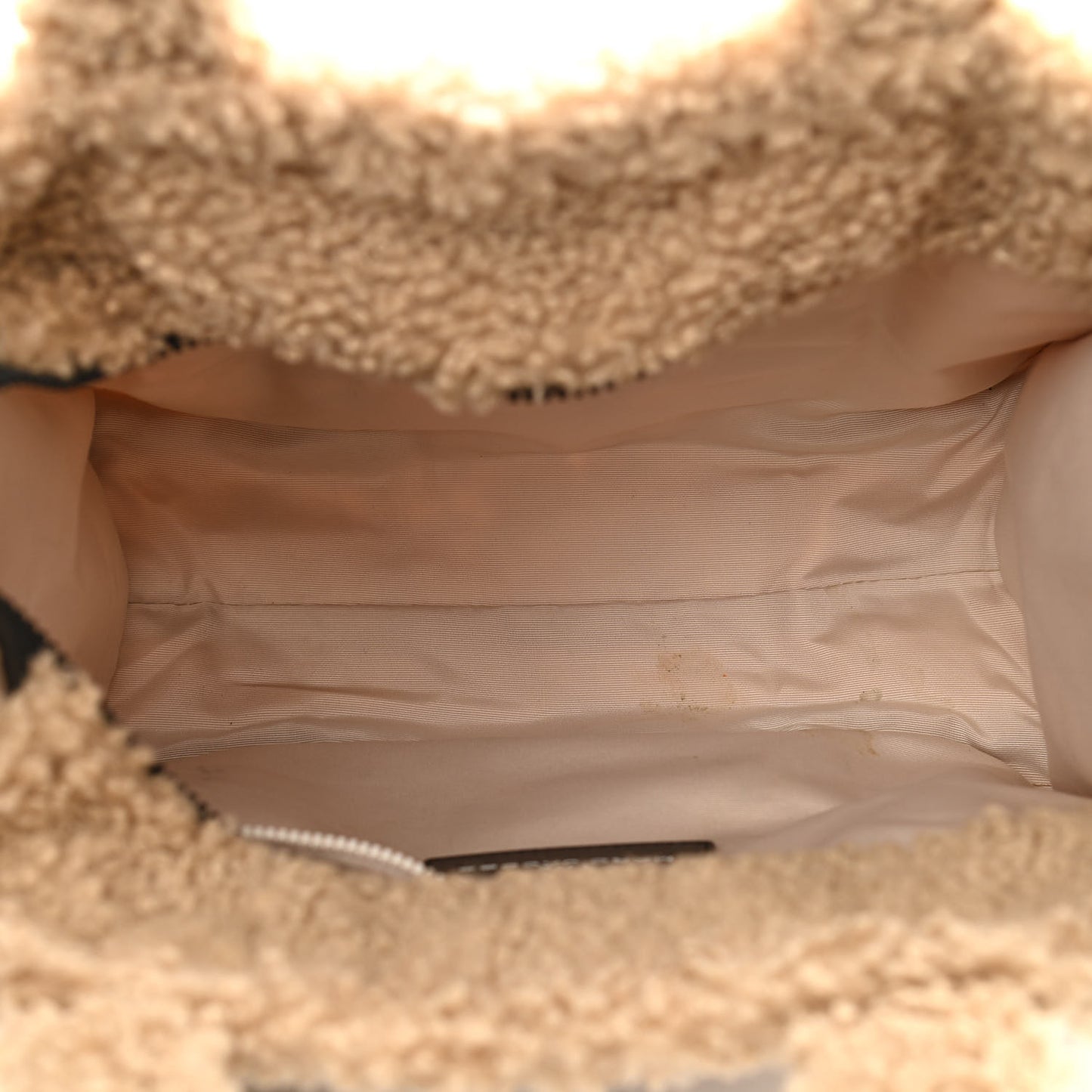 Polyester Cotton Medium The Teddy Traveler Tote Bag Beige