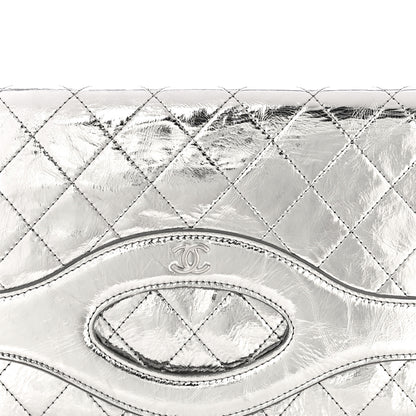 Chanel Metallic Crumpled Calfskin Small 31 Pouch Silver 8 of 11
