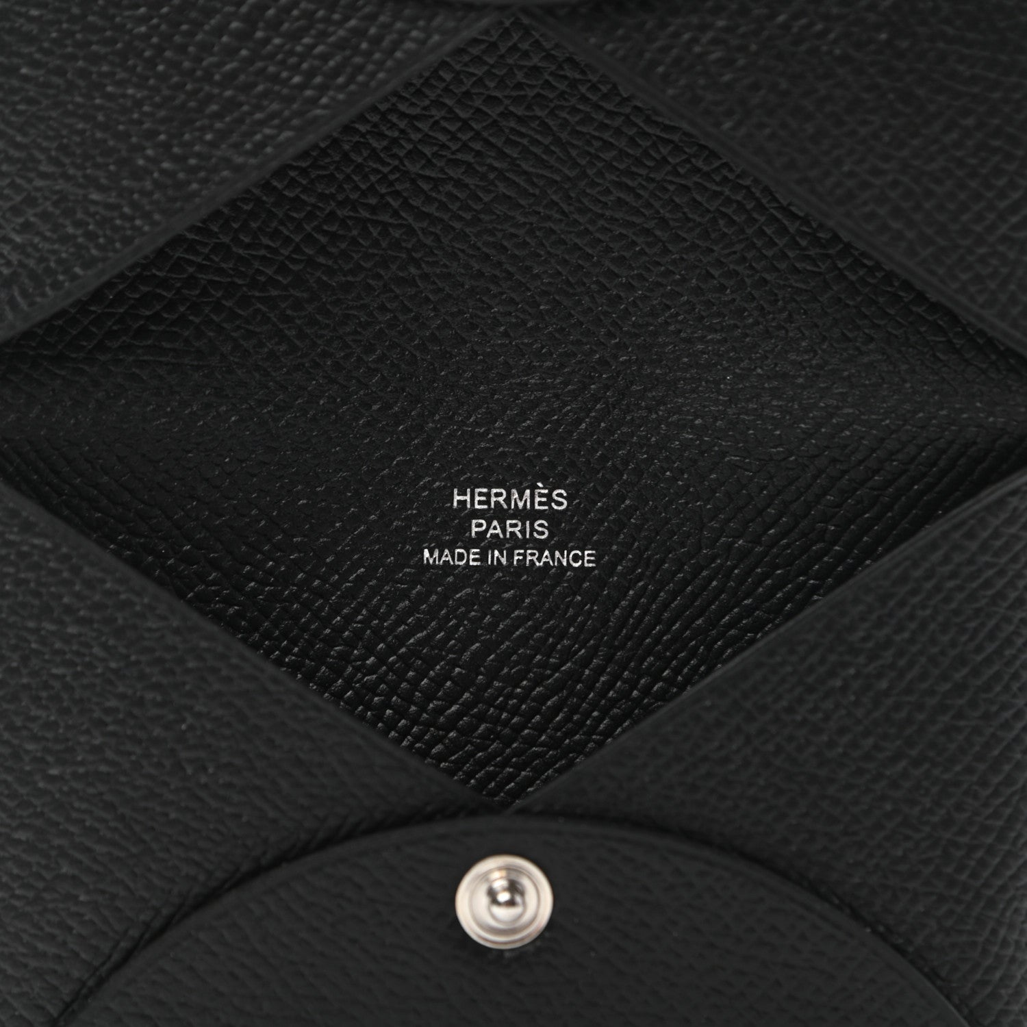 Hermes Epsom Calvi Card Case Black 6 of 7