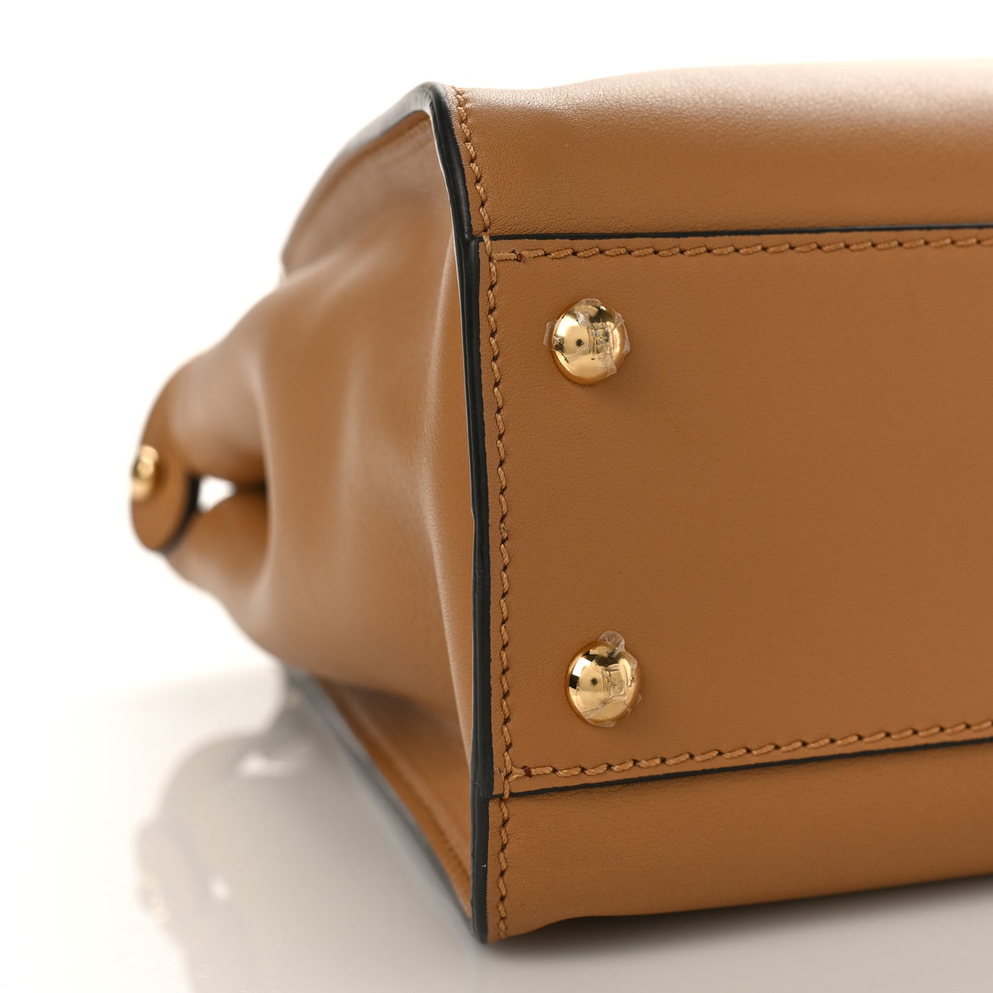 Vitello Seta Canvas FF Embroidered Medium Peekaboo Iconic Satchel Miele