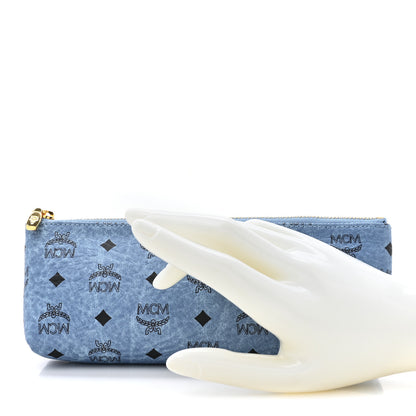 MCM Visetos Pencil Pouch Blue 2 of 8