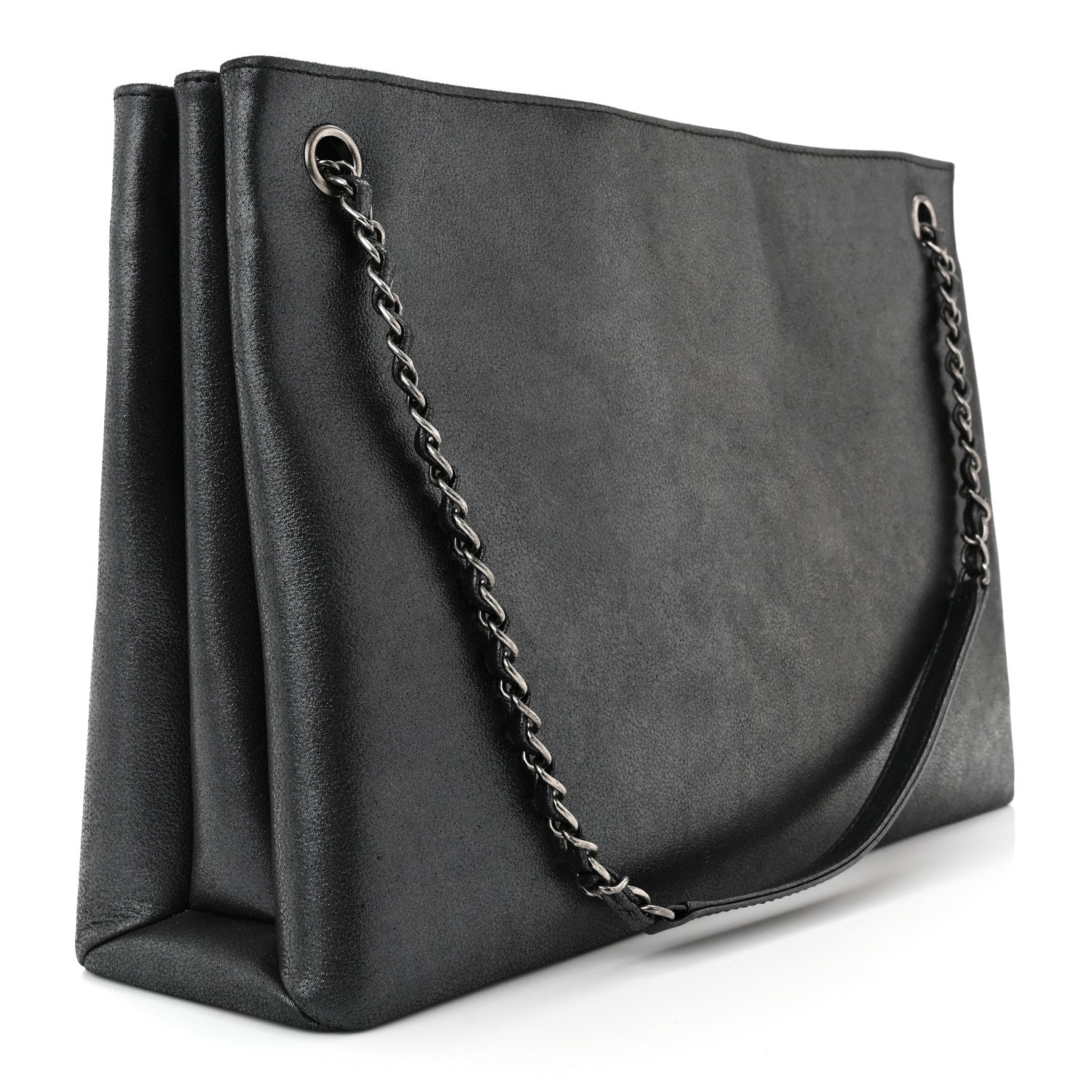 Chanel Iridescent Calfskin CC East West Shopping Tote Black 3 of 10