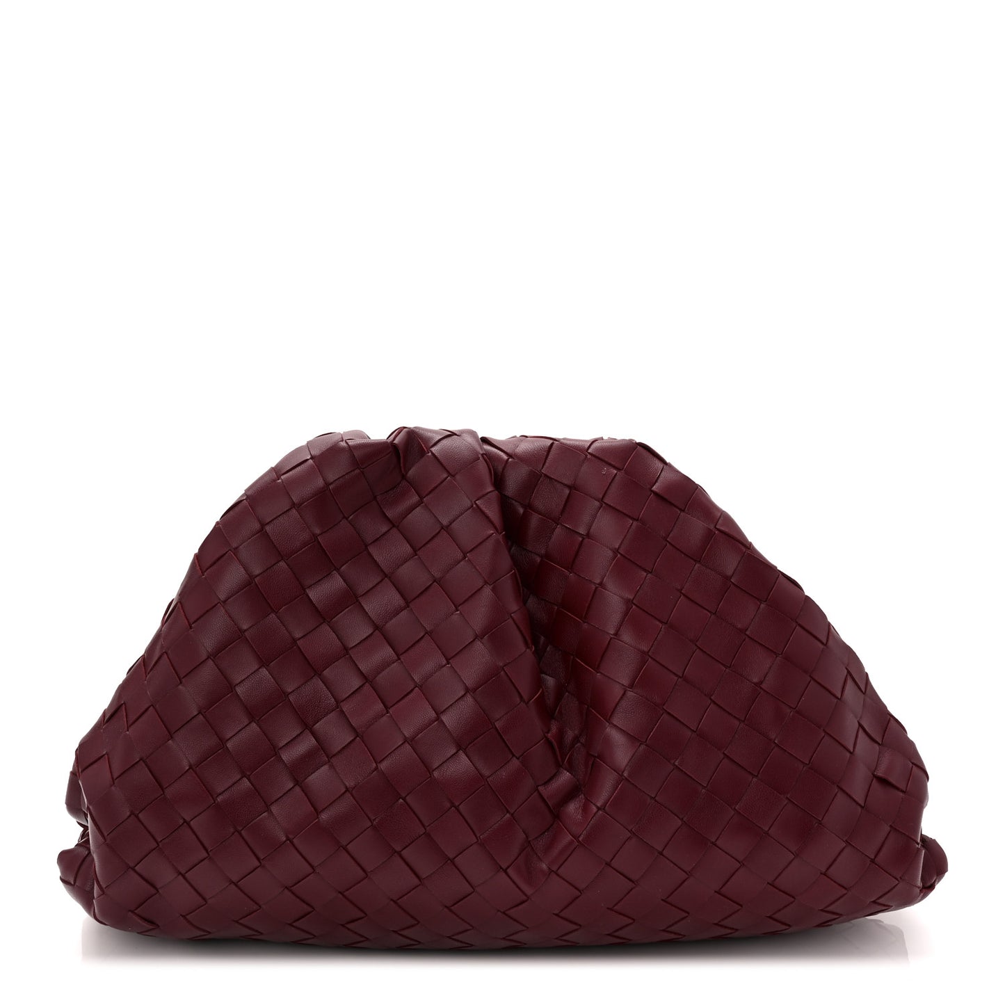 Nappa Maxi Intrecciato The Pouch Oversized Clutch Bordeaux