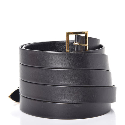 Chanel Lambskin CC Buckle Wide Belt 85 34 Black 3 of 8