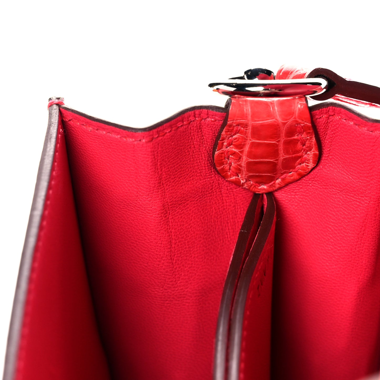 Shiny Alligator Mini Sac Roulis Bougainvillea