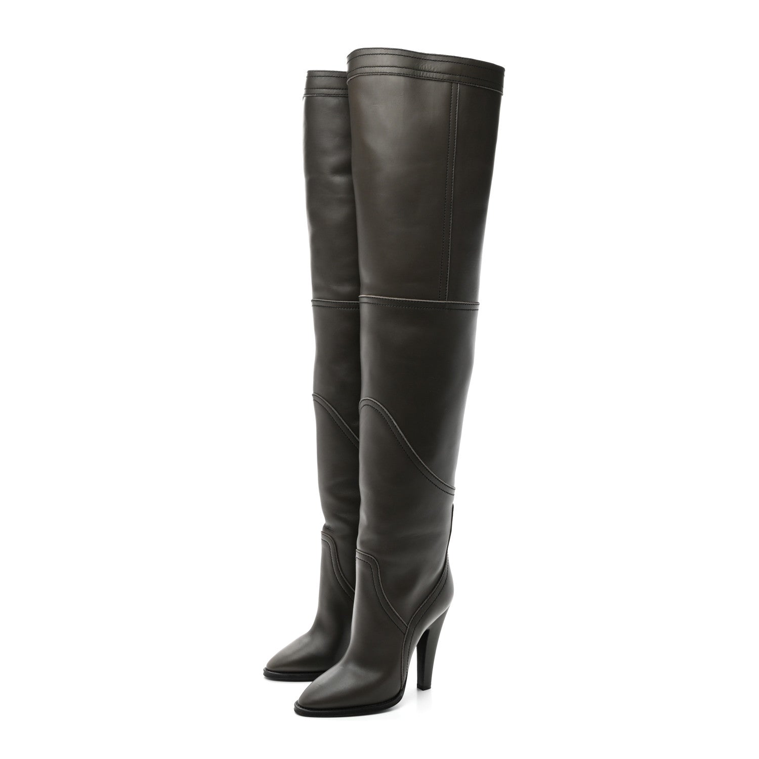 Saint Laurent Aragona Kensington 110 High Boots 41 Antracite 3 of 9