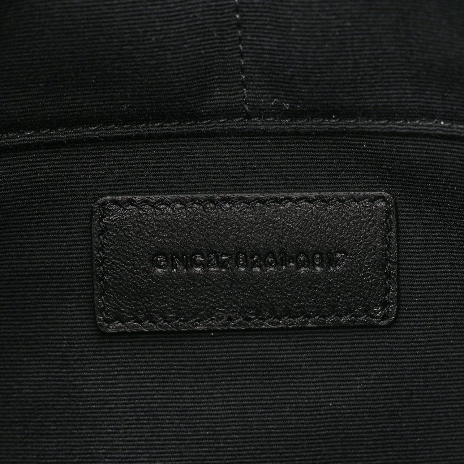 Saint Laurent Calfskin Crocodile Embossed Document Holder Black 6 of 9