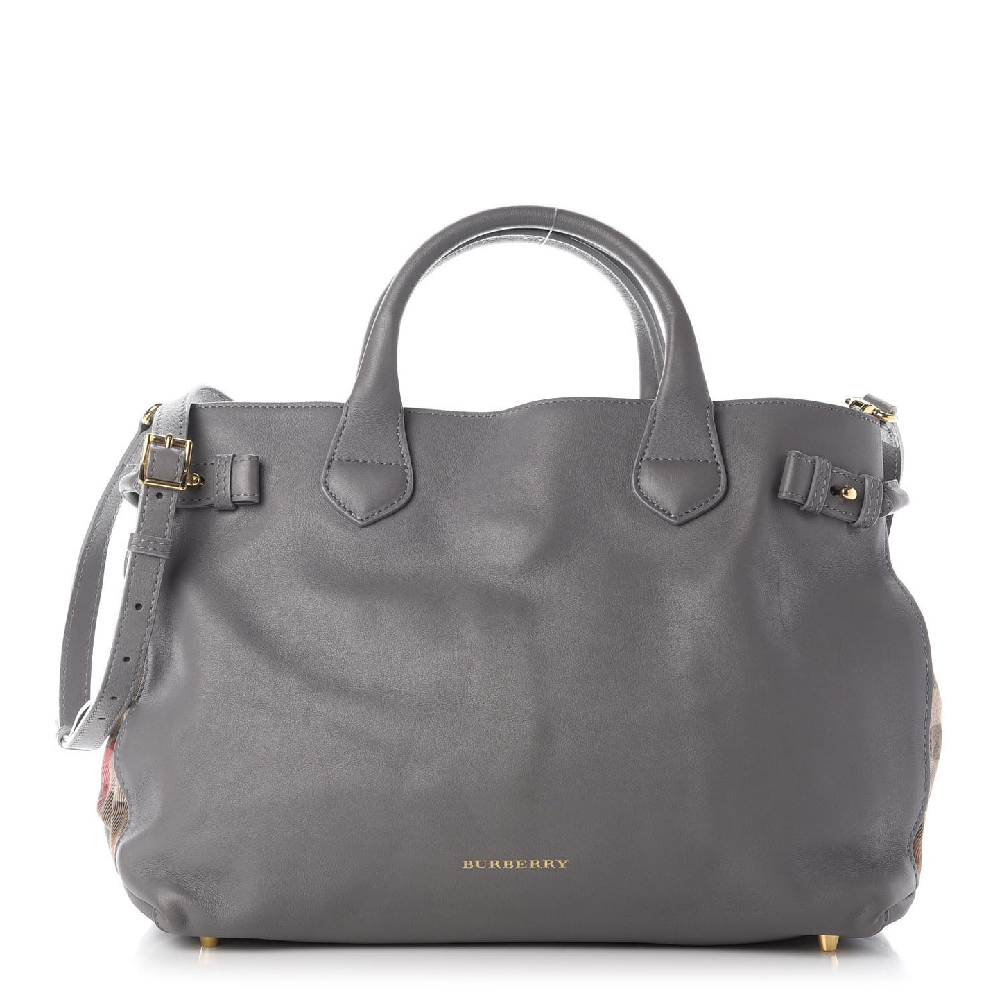 Derby Calfskin House Check Medium Banner Tote