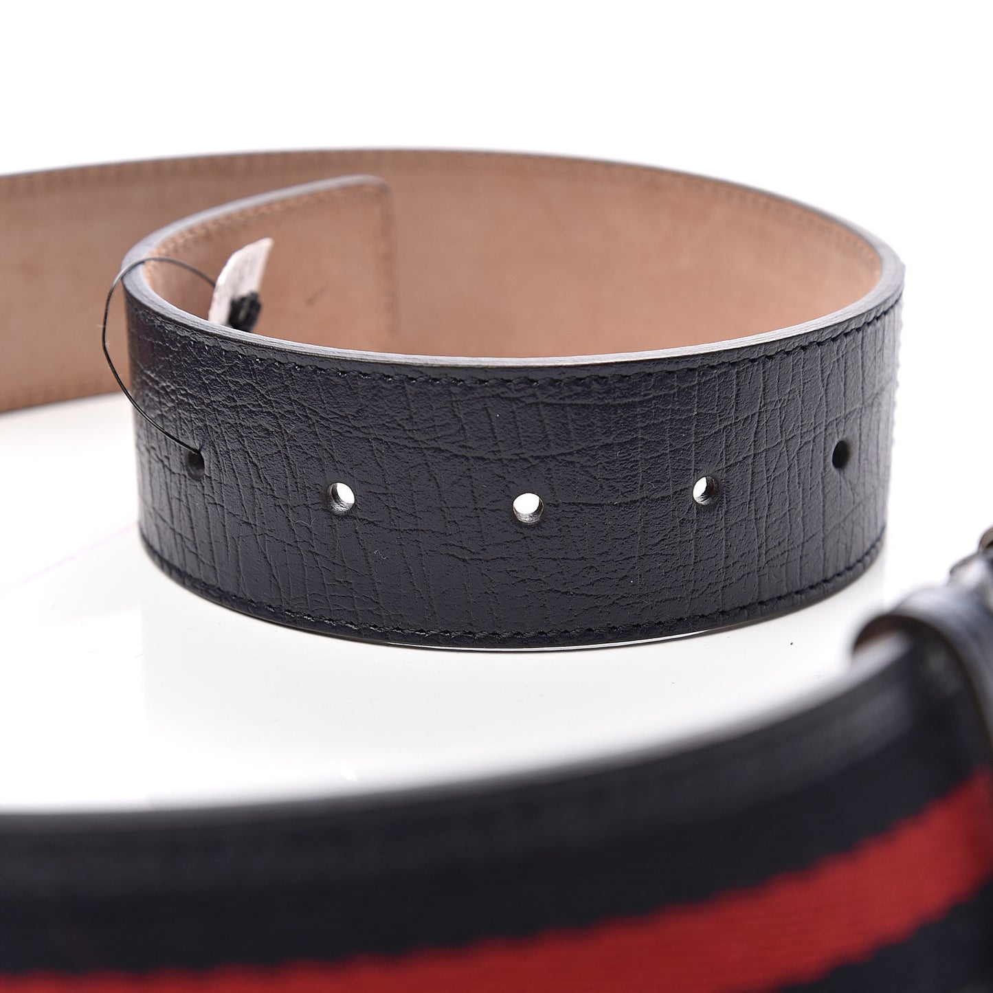 Calfskin Web Interlocking G Belt 75 30 Navy