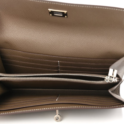Hermes Epsom Kelly Longue Wallet Etoupe 5 of 8