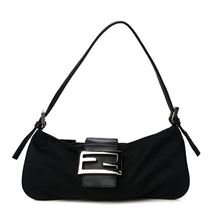 Fendi Nylon Baguette Bag Black 1 of 8