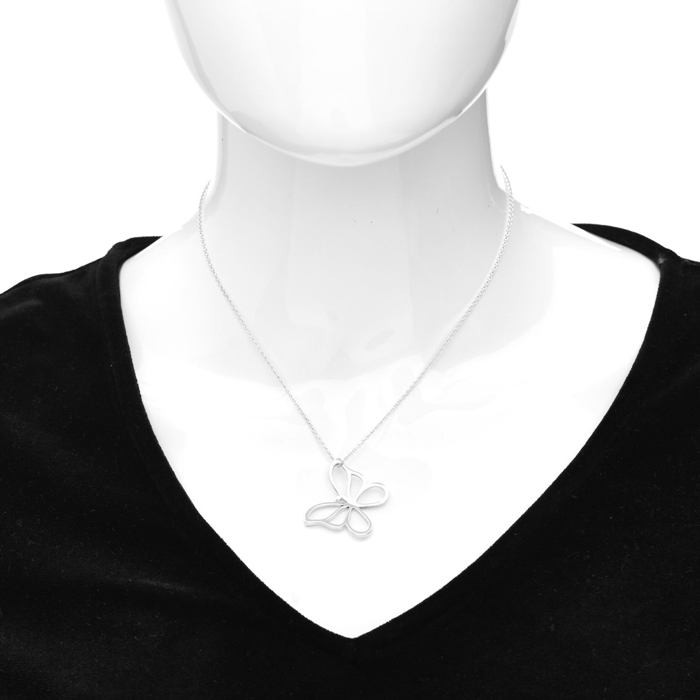 Sterling Silver Butterfly Pendant Necklace