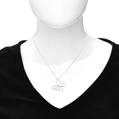 Tiffany Sterling Silver Butterfly Pendant Necklace 2 of 4