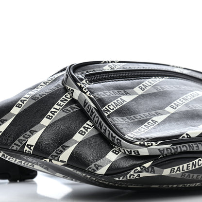 Balenciaga Smooth Calfskin Losange Monogram Explorer Belt Bag Black Grey 7 of 8