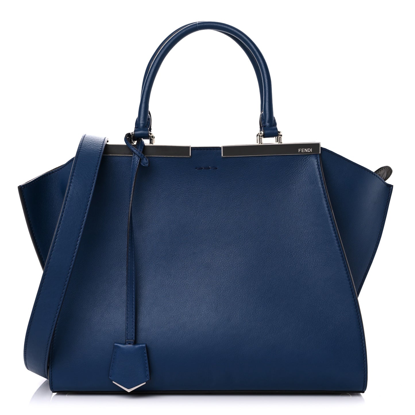 Vitello Dolce Shiny Nappa Petite 3Jours Tote Blue