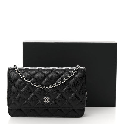 Chanel Caviar Quilted Wallet on Chain WOC Black 14 of 14