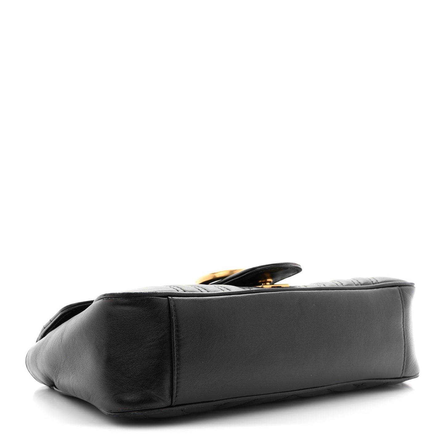 Calfskin Matelasse Small GG Marmont Shoulder Bag Black