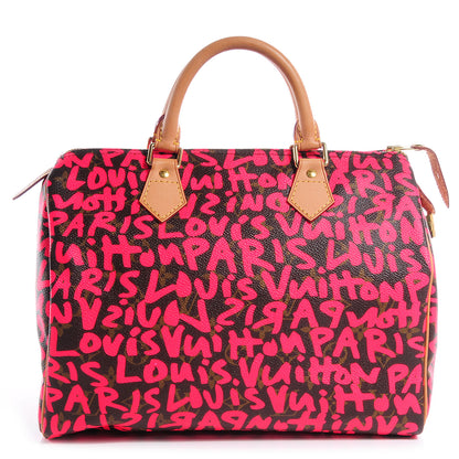 Louis Vuitton Monogram Graffiti Speedy 30 Fuchsia 1 of 7