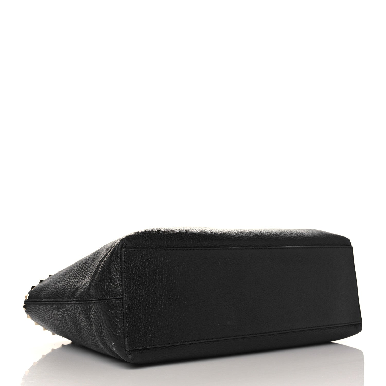 Valentino Garavani Grained Calfskin Rockstud Shoulder Tote Black 4 of 11