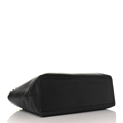 Valentino Garavani Grained Calfskin Rockstud Shoulder Tote Black 4 of 11