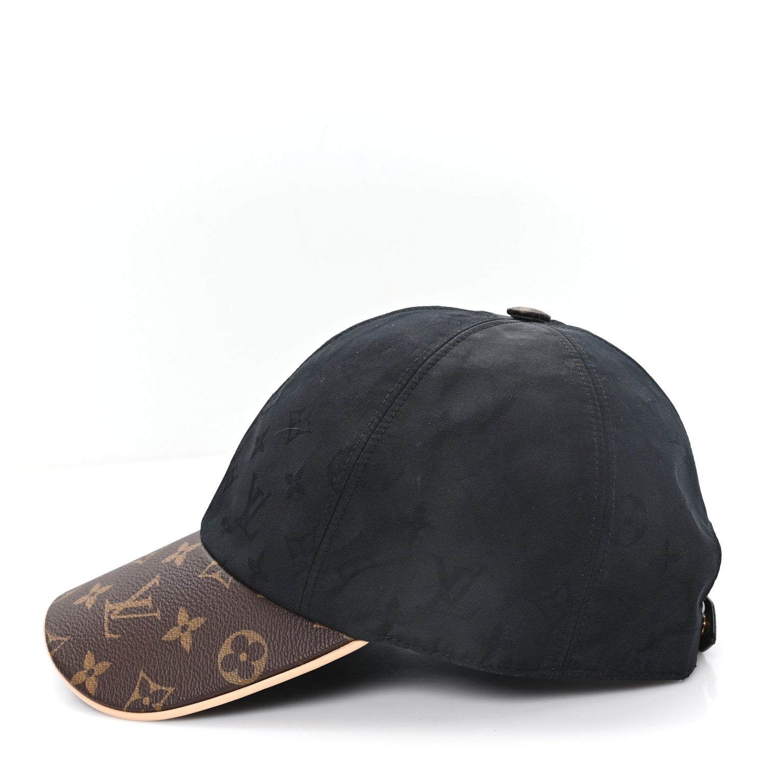 Louis Vuitton Polyester Silk Monogram LV Get Ready Cap M Black 4 of 8