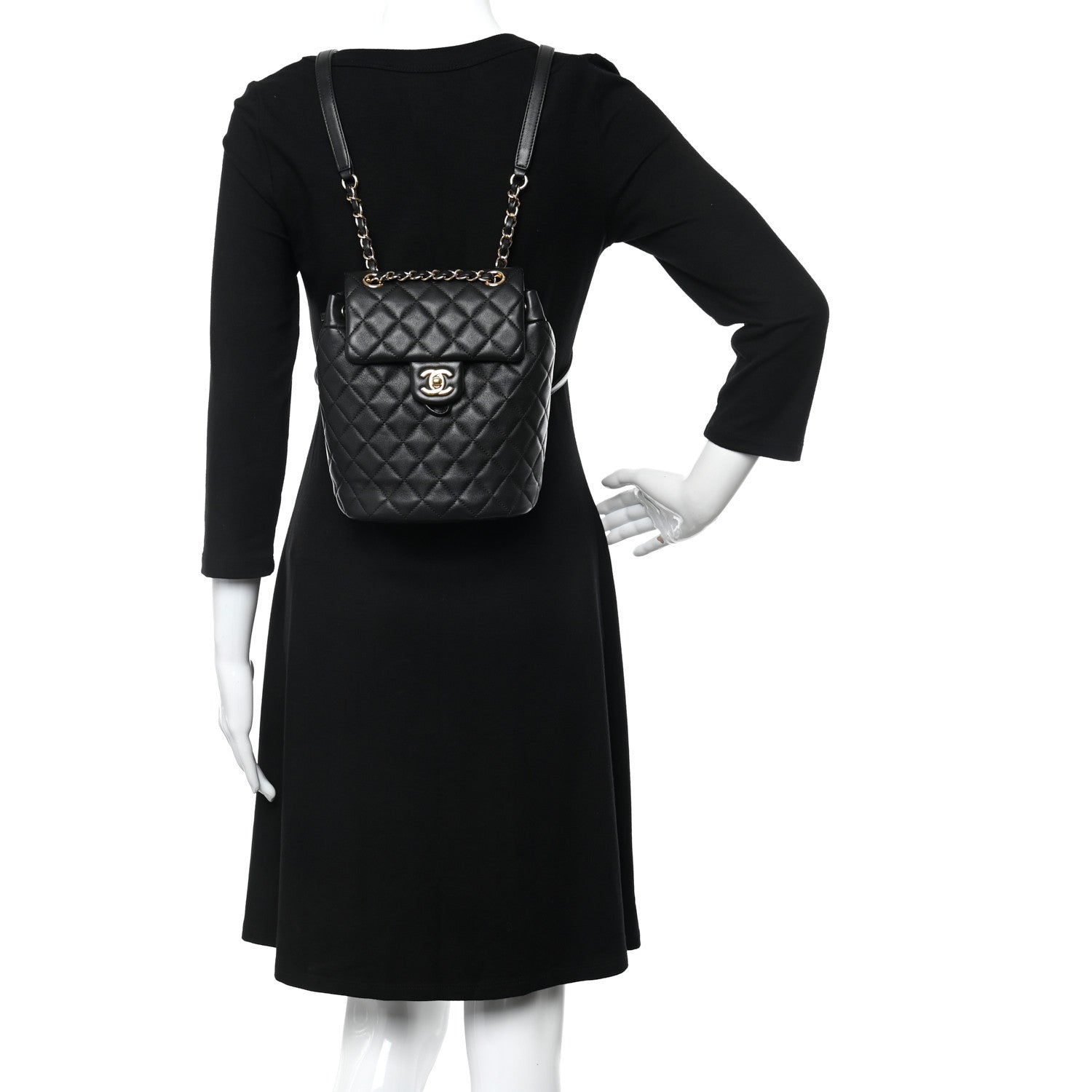 Chanel Quilted Small Urban Spirit Backpack Black 2 of 10