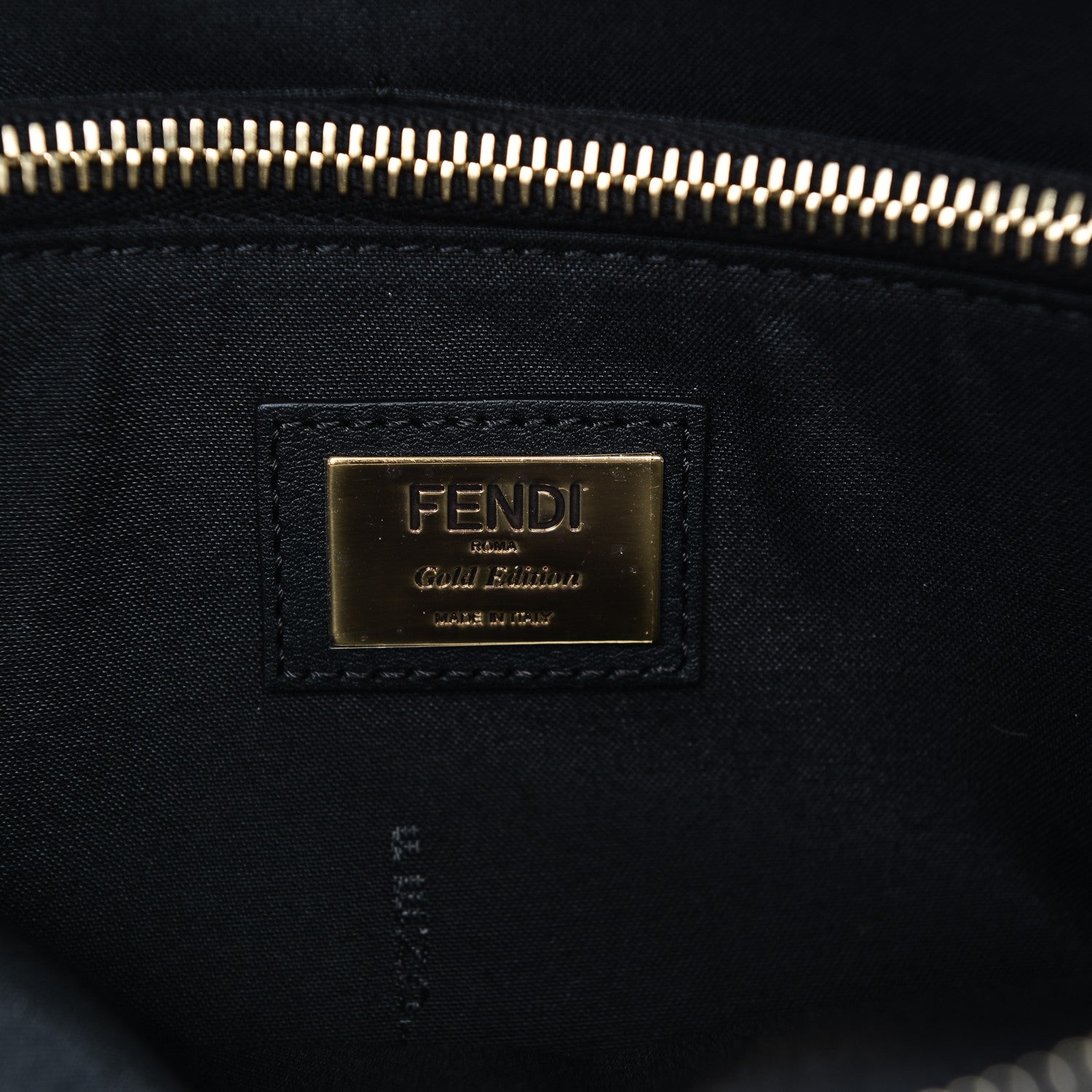 Fendi Vitello Dolce Chain Tail Gold Edition Medium By The Way Boston Bag Black Vintage Gold 6 of 7