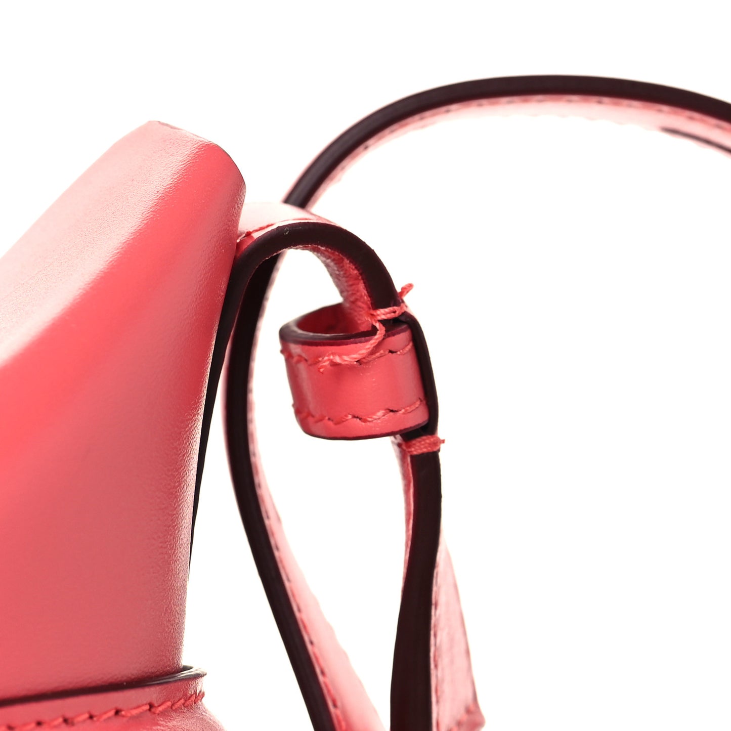 Calfskin The Curve Small Shoulder Bag Coral