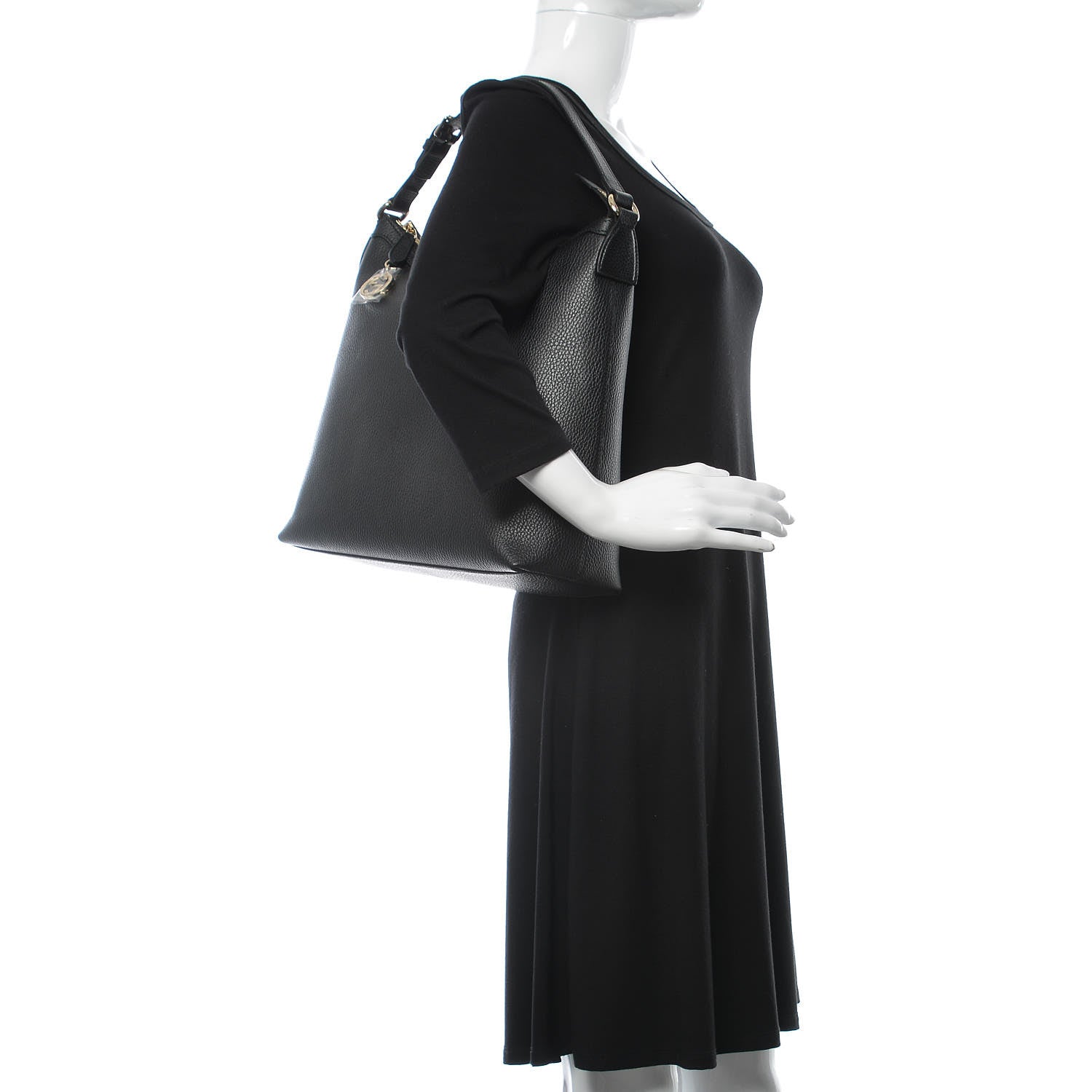 Gucci Dollar Calfskin GG Hobo Black 2 of 9